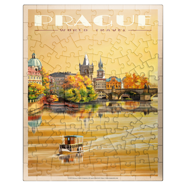 puzzleplate Prague, Charles Bridge - A Sunset's Old Town View 100 Jigsaw Puzzle