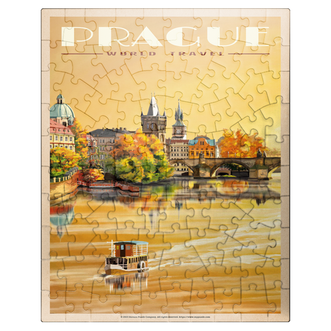 puzzleplate Prague, Charles Bridge - A Sunset's Old Town View 100 Jigsaw Puzzle