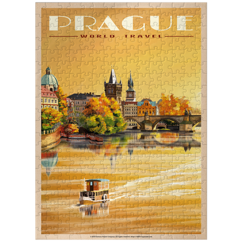 puzzleplate Prague, Charles Bridge - A Sunset's Old Town View 300 Jigsaw Puzzle