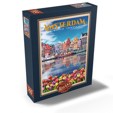 Amsterdam, Netherlands - City of Canals, Vintage Travel Poster 300 Jigsaw Puzzle box view2