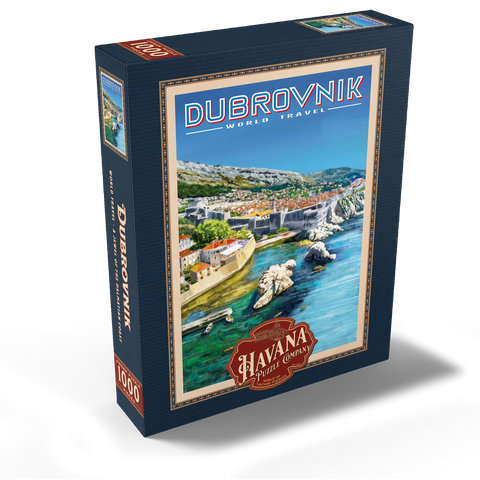 Dubrovnik, Croatia - A Jewel of the Dalmatian Coast, Vintage Travel Poster 1000 Jigsaw Puzzle box view1