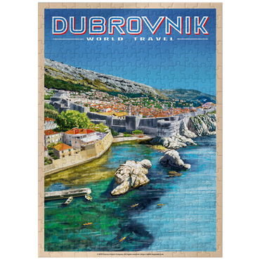 puzzleplate Dubrovnik, Croatia - A Jewel of the Dalmatian Coast, Vintage Travel Poster 300 Jigsaw Puzzle