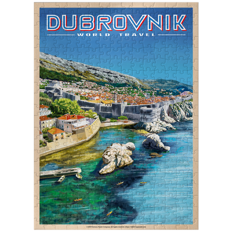 puzzleplate Dubrovnik, Croatia - A Jewel of the Dalmatian Coast, Vintage Travel Poster 300 Jigsaw Puzzle