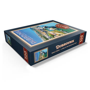 Dubrovnik, Croatia - A Jewel of the Dalmatian Coast, Vintage Travel Poster 500 Jigsaw Puzzle box view1