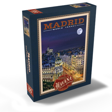 Madrid, Spain - Gran Vía by Night, Vintage Travel Poster 100 Jigsaw Puzzle box view1