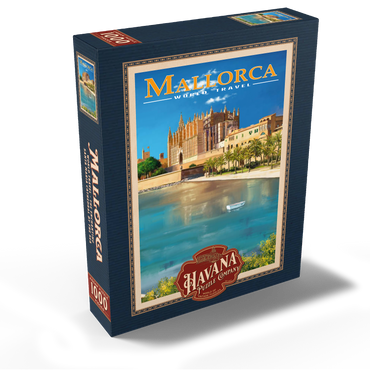 Palma de Mallorca, Spain - The Enchanting Santa Maria Cathedral by the Sea, Vintage Travel Poster 1000 Jigsaw Puzzle box view1