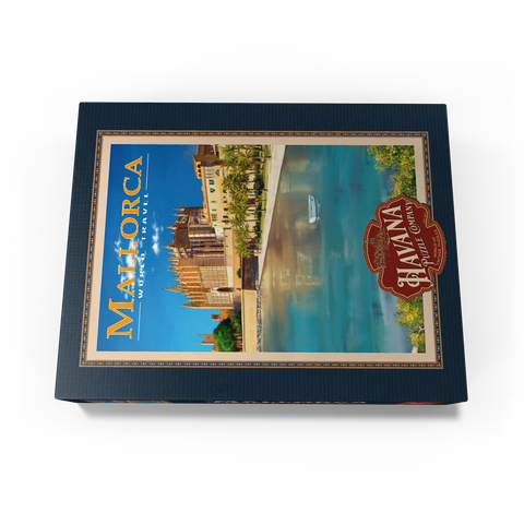 Palma de Mallorca, Spain - The Enchanting Santa Maria Cathedral by the Sea, Vintage Travel Poster 100 Jigsaw Puzzle box view1