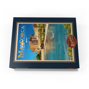 Palma de Mallorca, Spain - The Enchanting Santa Maria Cathedral by the Sea, Vintage Travel Poster 300 Jigsaw Puzzle box view3