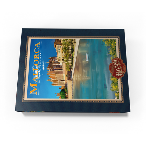 Palma de Mallorca, Spain - The Enchanting Santa Maria Cathedral by the Sea, Vintage Travel Poster 300 Jigsaw Puzzle box view3