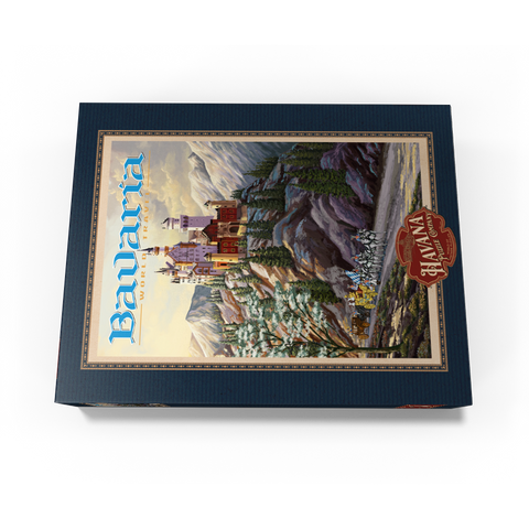 Neuschwanstein Castle, Germany - Whispers of Winter's Fantasy, Vintage Travel Poster 300 Jigsaw Puzzle box view3