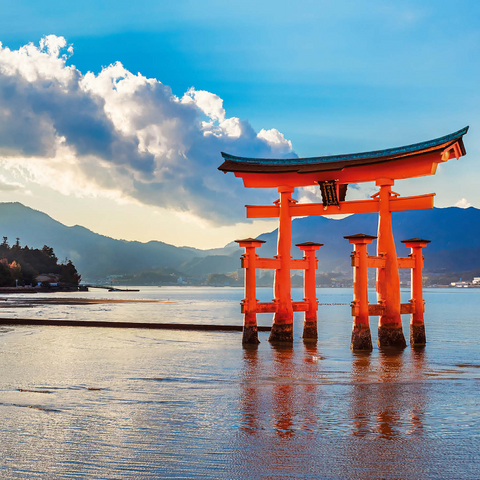 O-Torii Gate in front of Itsukushima Shrine on Miyajima Island - Hiroshima, Japan 1000 Jigsaw Puzzle 3D Modell