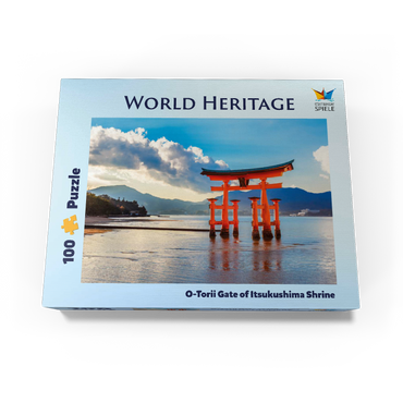 O-Torii Gate in front of Itsukushima Shrine on Miyajima Island - Hiroshima, Japan 100 Jigsaw Puzzle box view1