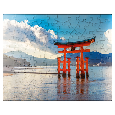 puzzleplate O-Torii Gate in front of Itsukushima Shrine on Miyajima Island - Hiroshima, Japan 100 Jigsaw Puzzle