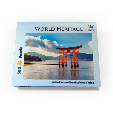 O-Torii Gate in front of Itsukushima Shrine on Miyajima Island - Hiroshima, Japan 500 Jigsaw Puzzle box view1