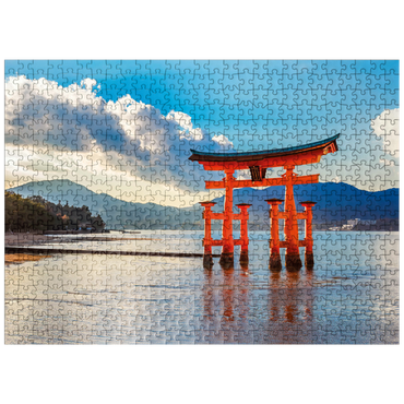 puzzleplate O-Torii Gate in front of Itsukushima Shrine on Miyajima Island - Hiroshima, Japan 500 Jigsaw Puzzle