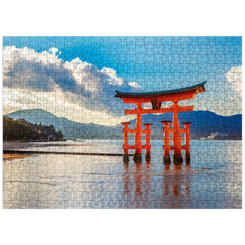 puzzleplate O-Torii Gate in front of Itsukushima Shrine on Miyajima Island - Hiroshima, Japan 500 Jigsaw Puzzle