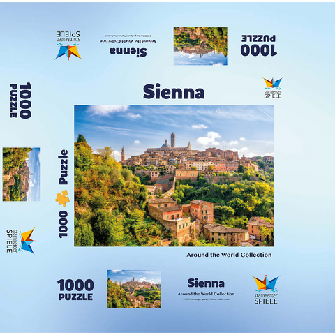 Panorama of Siena - Tuscany, Italy 1000 Jigsaw Puzzle box 3D Modell
