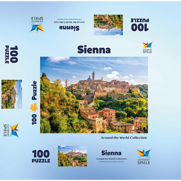 Panorama of Siena - Tuscany, Italy 100 Jigsaw Puzzle box 3D Modell