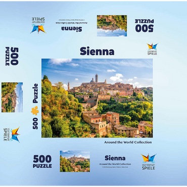 Panorama of Siena - Tuscany, Italy 500 Jigsaw Puzzle box 3D Modell
