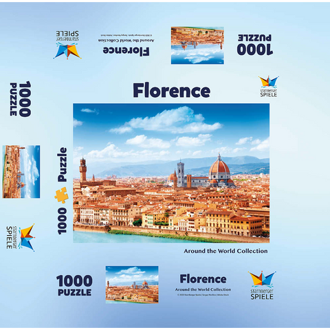 Cityscape panorama of Florence - Tuscany, Italy 1000 Jigsaw Puzzle box 3D Modell
