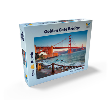Golden Gate Bridge at sunrise - San Francisco, California, USA 100 Jigsaw Puzzle box view1