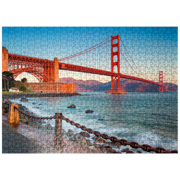 puzzleplate Golden Gate Bridge at sunrise - San Francisco, California, USA 500 Jigsaw Puzzle