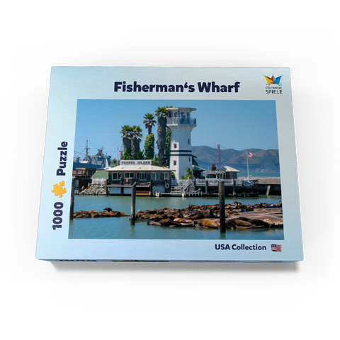 Sea lion colony at Pier 39 of Fisherman's Wharf - San Francisco, California, USA 1000 Jigsaw Puzzle box view1