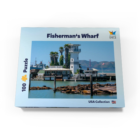 Sea lion colony at Pier 39 of Fisherman's Wharf - San Francisco, California, USA 100 Jigsaw Puzzle box view1