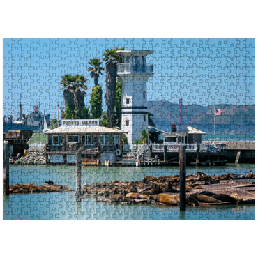 puzzleplate Sea lion colony at Pier 39 of Fisherman's Wharf - San Francisco, California, USA 500 Jigsaw Puzzle