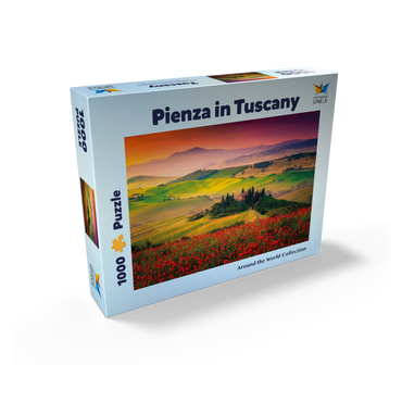 Picturesque sunrise in Tuscany - Pienza, Italy 1000 Jigsaw Puzzle box view1