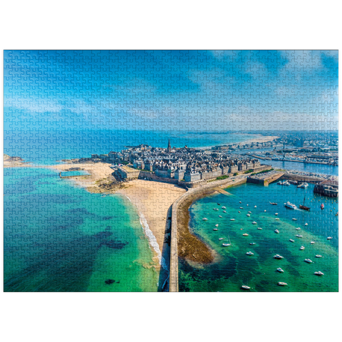 puzzleplate Saint Malo - City of buccaneers - Brittany, France 1000 Jigsaw Puzzle