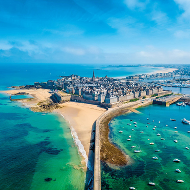 Saint Malo - City of buccaneers - Brittany, France 1000 Jigsaw Puzzle 3D Modell
