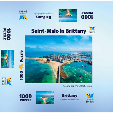 Saint Malo - City of buccaneers - Brittany, France 1000 Jigsaw Puzzle box 3D Modell