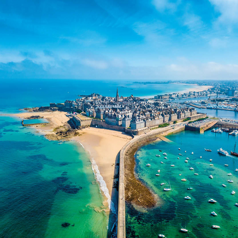 Saint Malo - City of buccaneers - Brittany, France 100 Jigsaw Puzzle 3D Modell