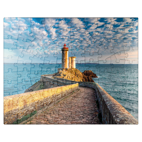 puzzleplate Phare du Petit Minou lighthouse in Plouzane - Brittany, France 100 Jigsaw Puzzle