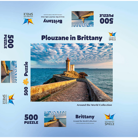 Phare du Petit Minou lighthouse in Plouzane - Brittany, France 500 Jigsaw Puzzle box 3D Modell