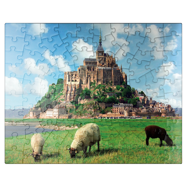 puzzleplate Mont Saint Michel - Normadie, Brittany, France, World Heritage Site 100 Jigsaw Puzzle