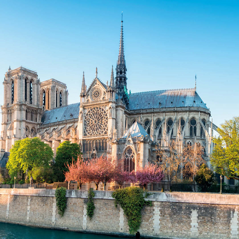 Notre Dame de Paris Cathedral on the Seine - France 100 Jigsaw Puzzle 3D Modell