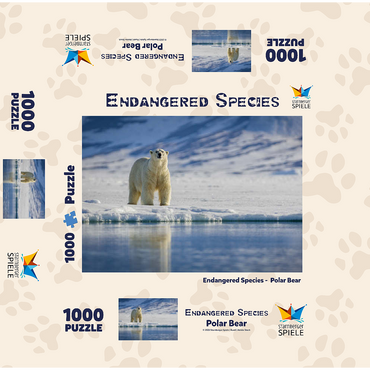 Endangered species: Polar bear in Svalbard - Norway 1000 Jigsaw Puzzle box 3D Modell