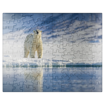 puzzleplate Endangered species: Polar bear in Svalbard - Norway 100 Jigsaw Puzzle