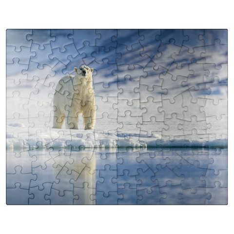 puzzleplate Endangered species: Polar bear in Svalbard - Norway 100 Jigsaw Puzzle