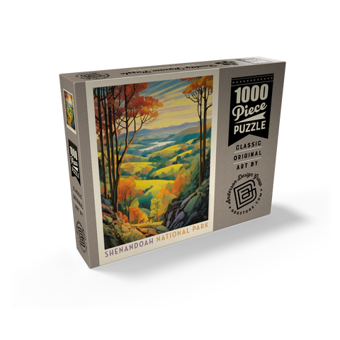 Shenandoah National Park: Rolling Hills, Vintage Poster 1000 Jigsaw Puzzle box view2