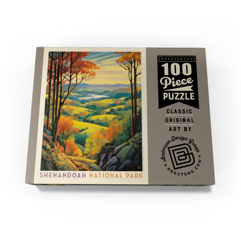 Shenandoah National Park: Rolling Hills, Vintage Poster 100 Jigsaw Puzzle box view3