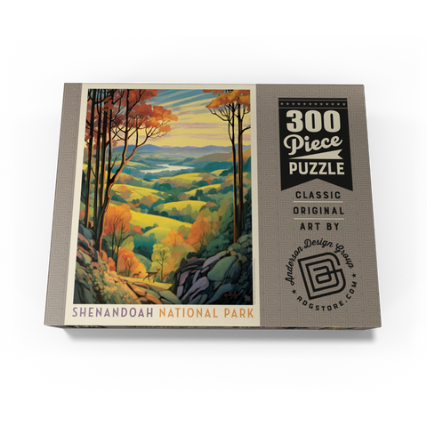 Shenandoah National Park: Rolling Hills, Vintage Poster 300 Jigsaw Puzzle box view3