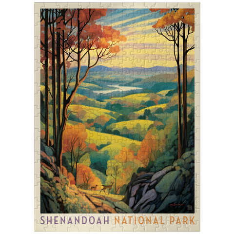 puzzleplate Shenandoah National Park: Rolling Hills, Vintage Poster 300 Jigsaw Puzzle