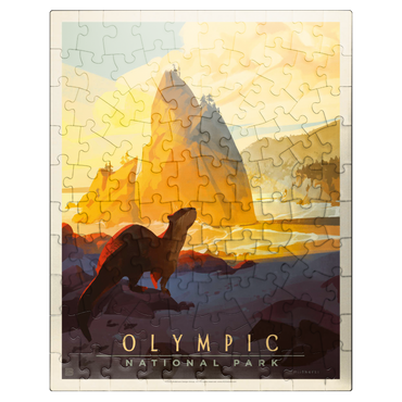 puzzleplate Olympic National Park: Sea Otter, Vintage Poster 100 Jigsaw Puzzle