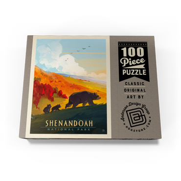 Shenandoah National Park: Mama Bear & Cubs, Vintage Poster 100 Jigsaw Puzzle box view3