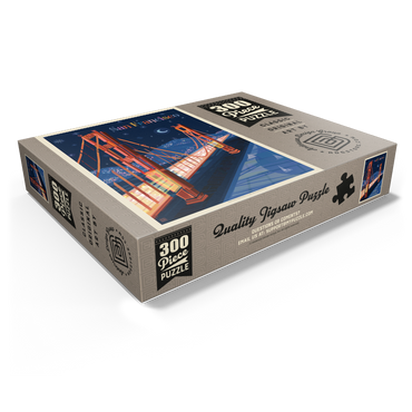 San Francisco: Golden Gate (Mod Design), Vintage Poster 300 Jigsaw Puzzle box view1