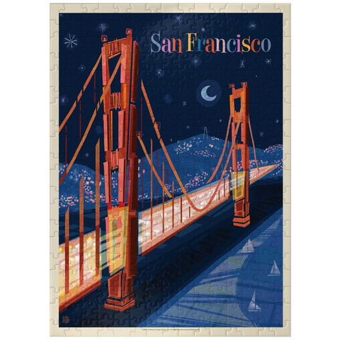puzzleplate San Francisco: Golden Gate (Mod Design), Vintage Poster 300 Jigsaw Puzzle