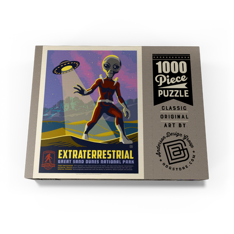 Legends Of The National Parks: Great Sand Dune's Extraterrestrials, Vintage Poster 1000 Jigsaw Puzzle box view3